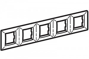 Рамка на 2+2+2+2+2 модуля (пятиместная), малиновая, RAL3027